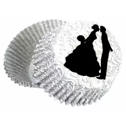 Košíčky na muffiny svatební první polibek (50 ks)