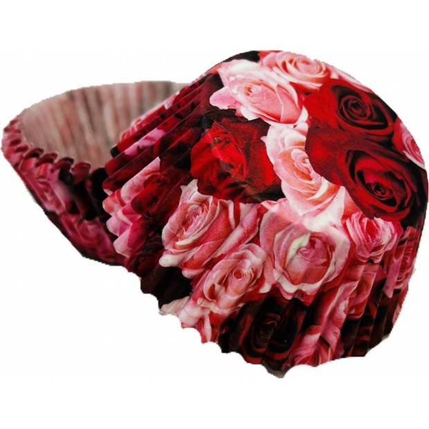 Košičky na muffiny růže (50 ks)