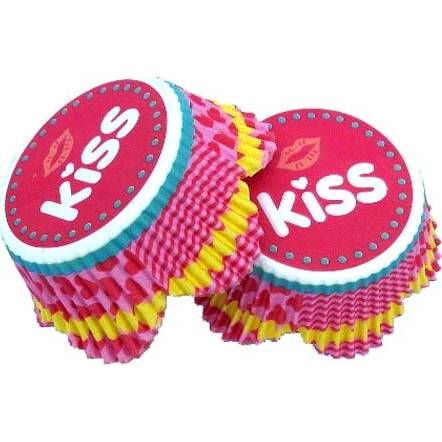 Košičky na muffiny kiss (50 ks)