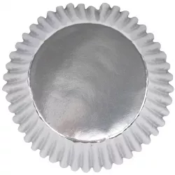 Stříbrné metalické košičky na cupcake, 30ks