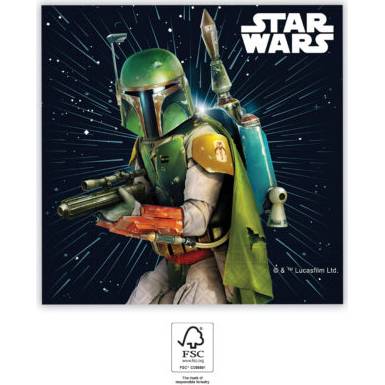 Ubrousky 33x33cm Star Wars 20ks Mandalorian