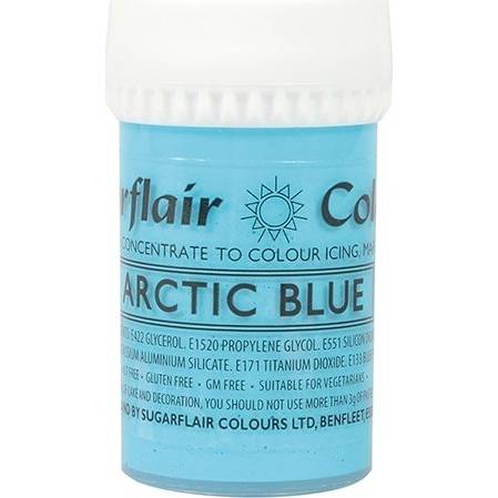 Gelová barva perleťová Sugarflair (25 g) Arctic Blue