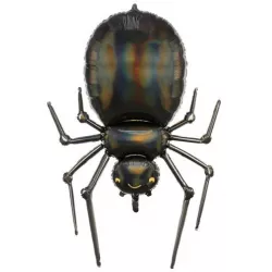 Foliový balonek černý pavouk 60 x 101 cm