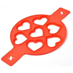Silikonová forma na lívance a volská oka srdce 22,5cm