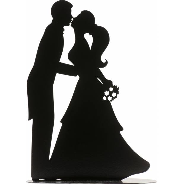 Plechová figurka na svatební dort černá