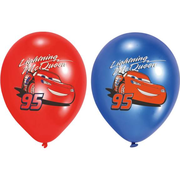 Klasické balónky Cars 6kusů 27,5cm