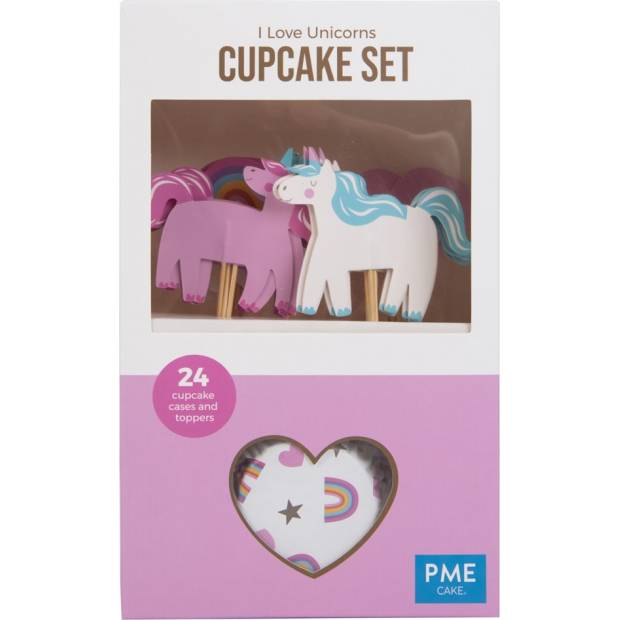 Cupcake set unicorn, 24ks
