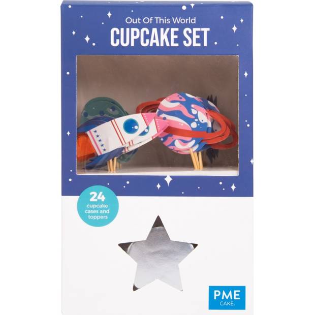 Cupcake set vesmír, 24ks