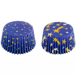 Košíčky na muffiny vánoční hvězdná obloha 50x32mm