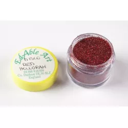 Třpyt dekorační disco Red hologram