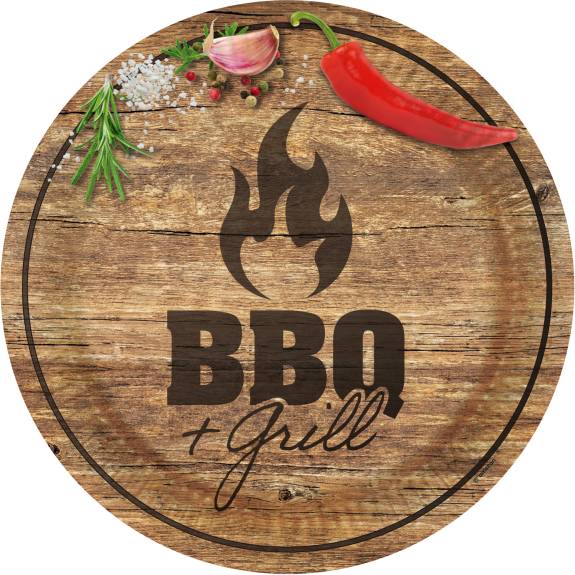 Papírový talíř na grilování 8ks 23cm BBQ grill