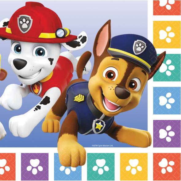 Papírové ubrousky 33x33cm 16ks Paw Patrol