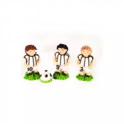 Cukrová figurka fotbalisté 3ks a kopačák 3x6cm