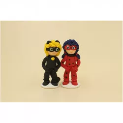 Cukrová figurka Lady Bag a černý kocour 3,5x8cm