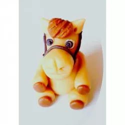 Figurka na dort kůň 3D 60g z kokosové hmoty 4x6cm - Fagos