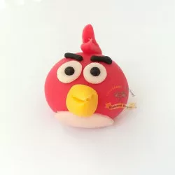Figurka na dort Angry Birds Red 4cm  z kokosové hmoty