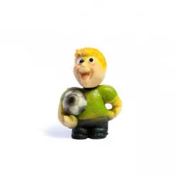 Marcipánová figurka fotbalista, zelený dres 7,5x5 cm 70g - Frischmann vyškov