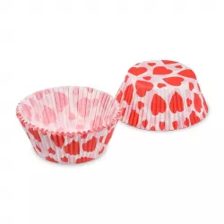 Cukrářský košíčeksrdce 50x30mm 40ks