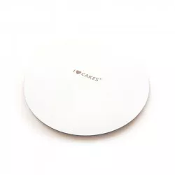 Pevná dřevovláknitá bílá podložka 24cm 1ks