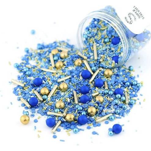 Cukrové zdobení 90g modré konfety