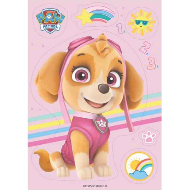 Jedlý papír 20cm paw patrol skye 14,8x21 cm