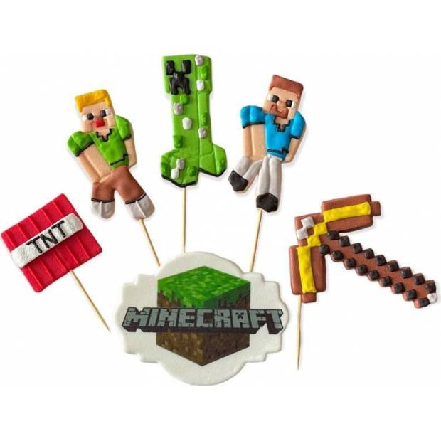 Cukrová figurka zápich do dortu Minecraft