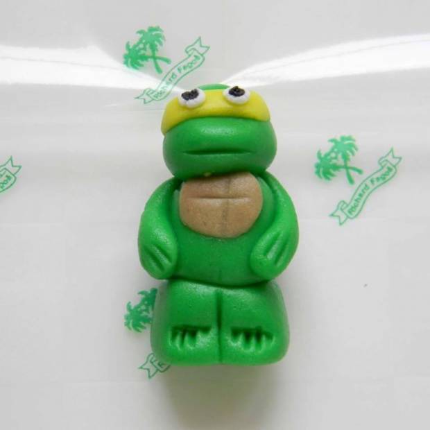 Figurka na dort želva ninja 5cm Michelangelo  z kokosové hmoty