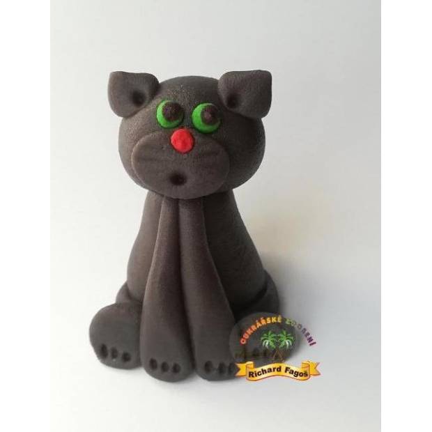 Figurka na dort kočka černá 5cm z kokosové hmoty