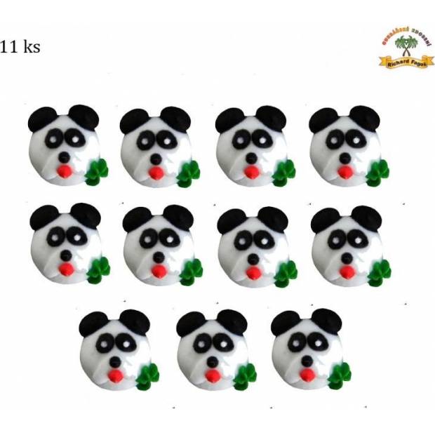 Cukrová dekorace panda 11ks