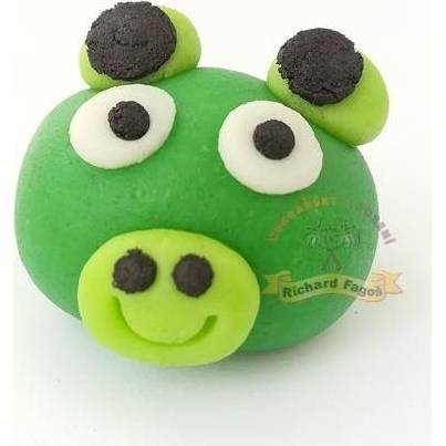 Figurka na dort Angry Birds prase 2,5x4,5cm  z kokosové hmoty