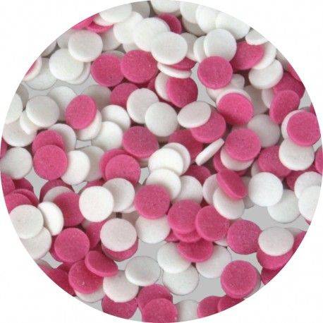 Cukrové konfety růžovo bílé 40g