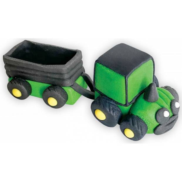 Cukrová figurka traktor s vozíkem