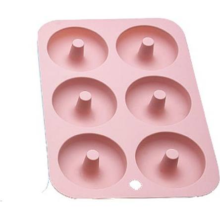 Silikonová forma na donuty 26x18cm světle růžová