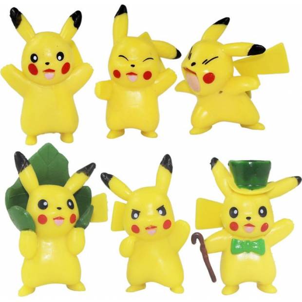 Figurky na dort pokémon 6ks Pikachu 4cm