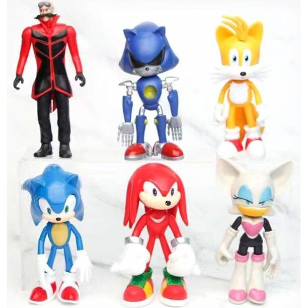 Figurky na dort 6ks ježek Sonic 12cm