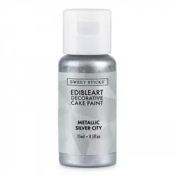 Metalická barva tekutá 15ml Silver City