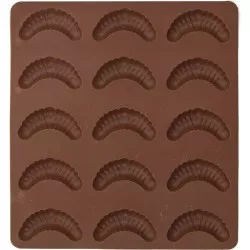 Orion silikonová pečicí forma hnědá Rohlíčky (na 15 ks)