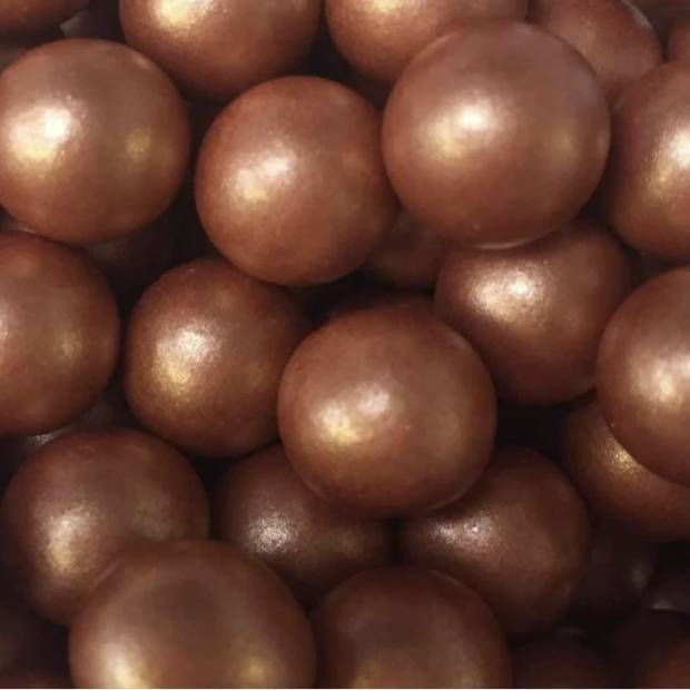 Cukrové zdobení chocoballs XL rose gold 70g