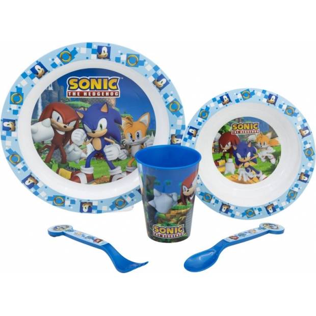 Jídelní sada pro děti 5kusů ježek Sonic