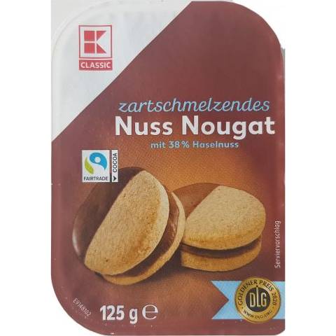 Ořechový nugát 38% 125g