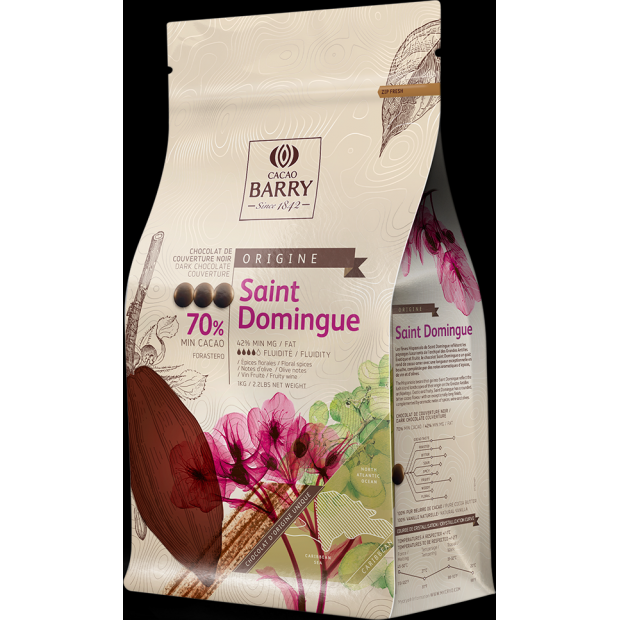 Cacao Barry Origin čokoláda SAINT DOMINGUE hořká 75% 1kg