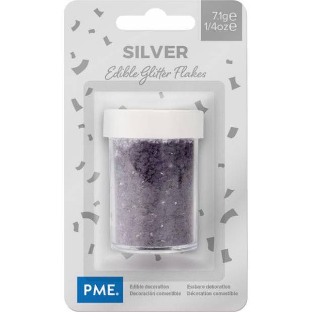 Sypání Glitter Flakes, stříbrno fialová bez TiO2