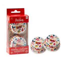 Košičky na cupcakes vánoční, 50x32 mm 36ks