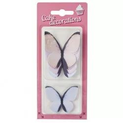 Dekorace z jedlého papíru Motýlci pasteloví (8 ks)