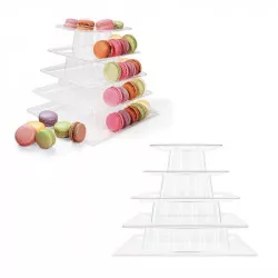 Stojan na makronky hranatý 22,5 cm - Cakesicq