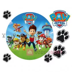 Jedlý papír k vystříhnutí Paw Patrol