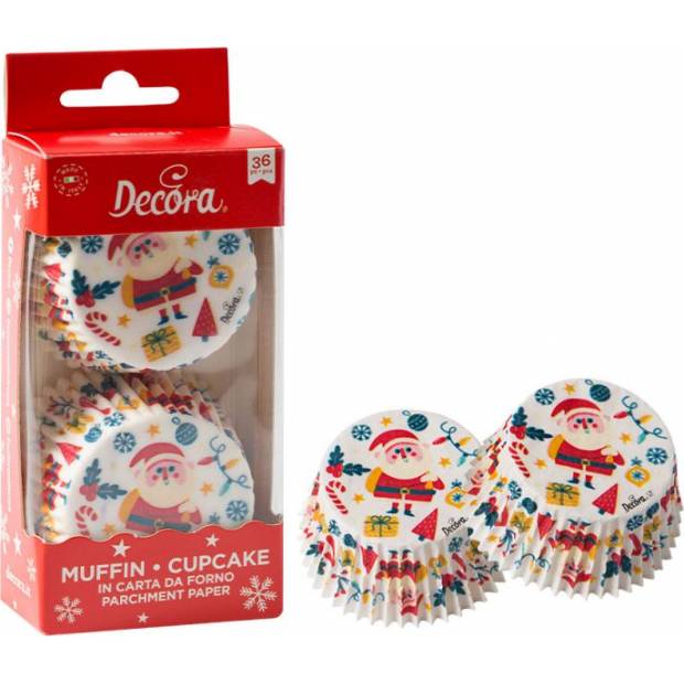 Košičky na cupcakes vánoční, 50x32 mm 36ks