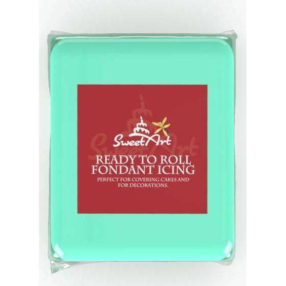 SweetArt potahovací a modelovací hmota vanilková neonový efekt Turquoise (250 g)