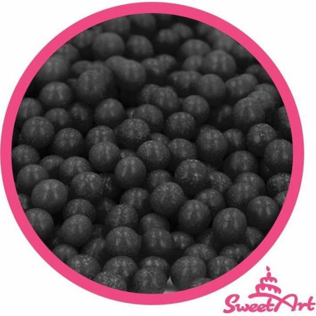 SweetArt cukrové perly černé 5 mm (80 g)