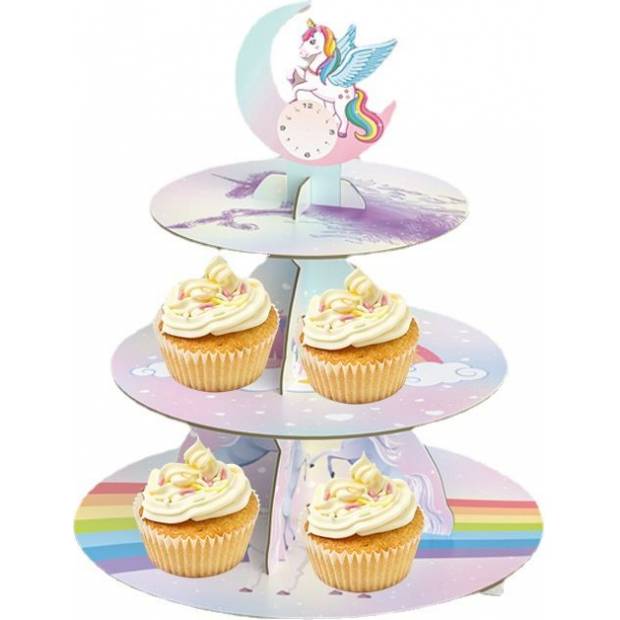 Papírový stojan na muffiny a capcaky Unicorn